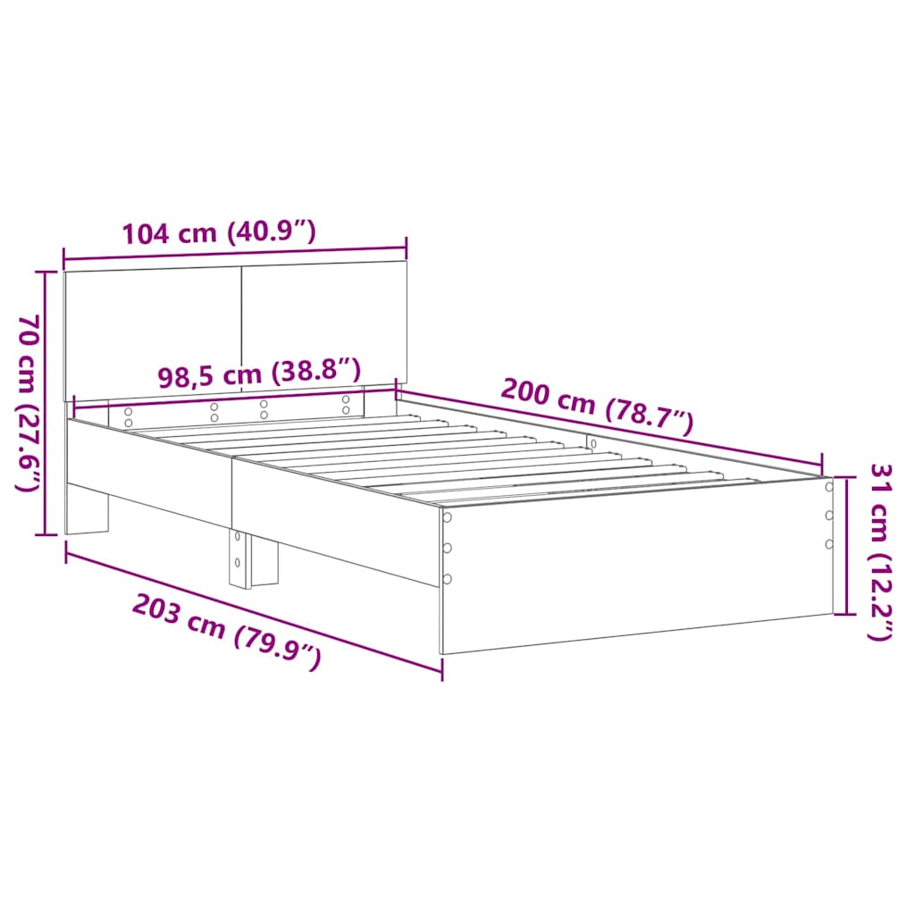 Sengestamme Artisan Eik 203 X 104 X 70 Cm Konstruert Tre