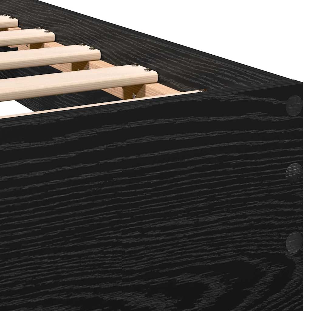 Sengestamme Svart Eik 193 X 125 X 70 Cm Konstruert Tre
