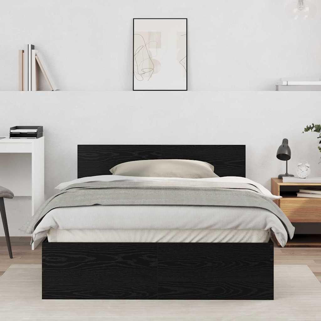 Sengestamme Svart Eik 193 X 125 X 70 Cm Konstruert Tre