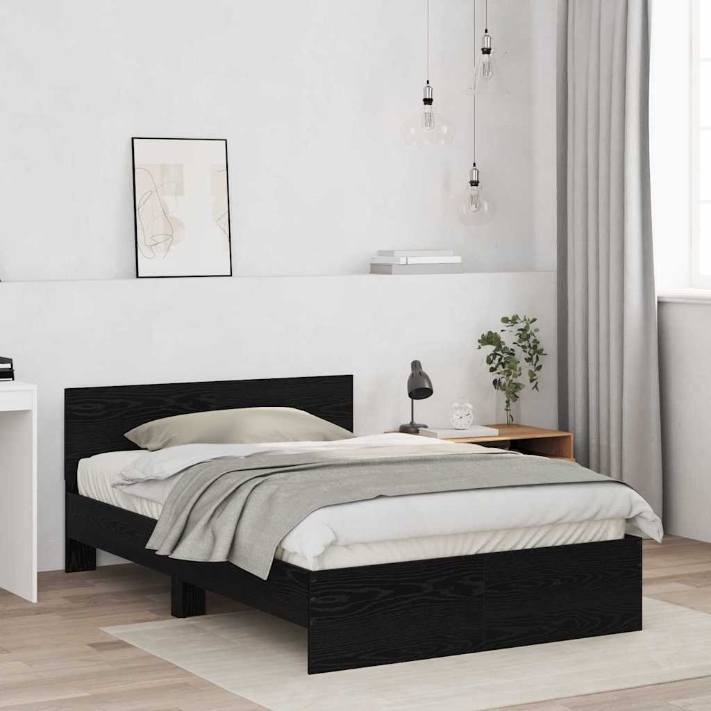Sengestamme Svart Eik 193 X 125 X 70 Cm Konstruert Tre