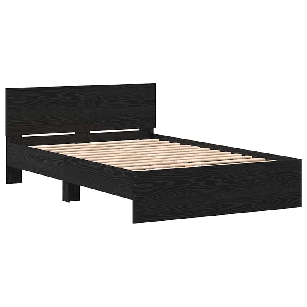 Sengestamme Svart Eik 193 X 125 X 70 Cm Konstruert Tre