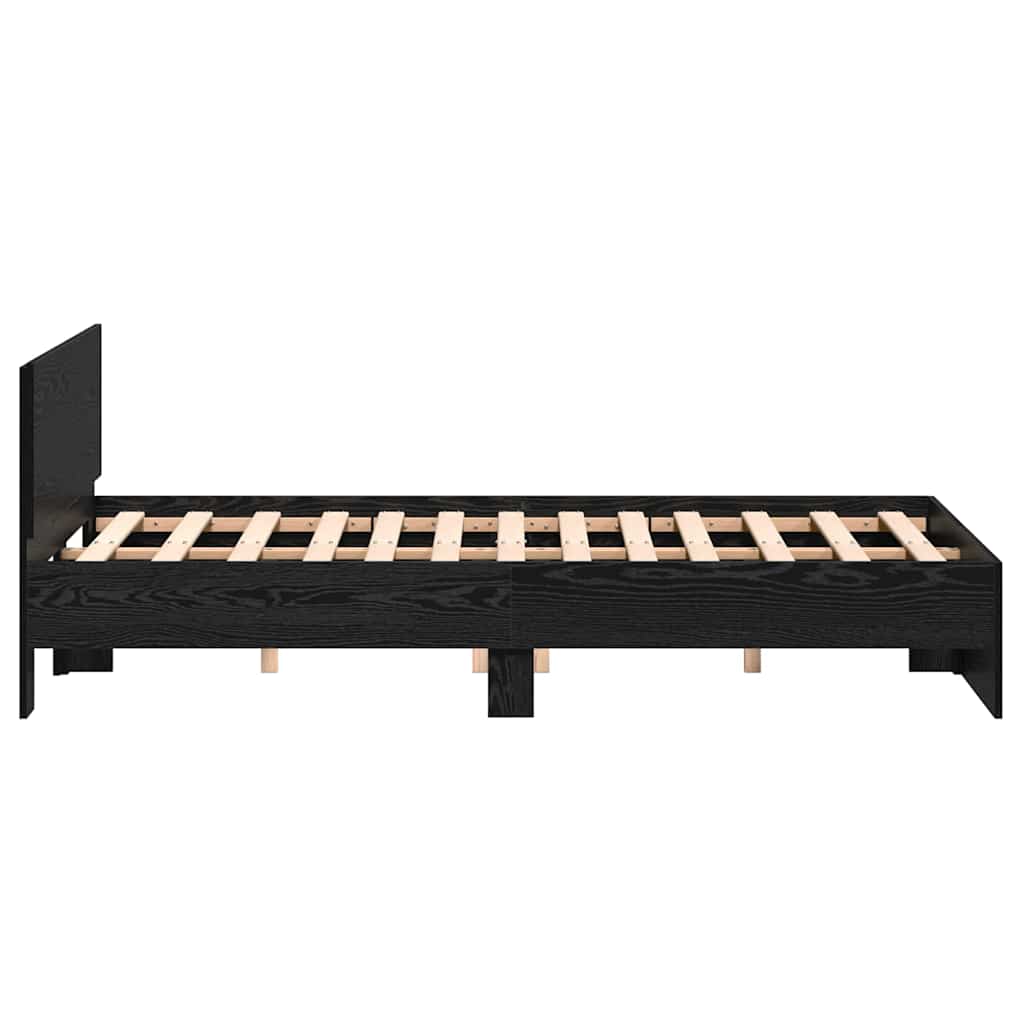 Sengestamme Svart Eik 193 X 125 X 70 Cm Konstruert Tre