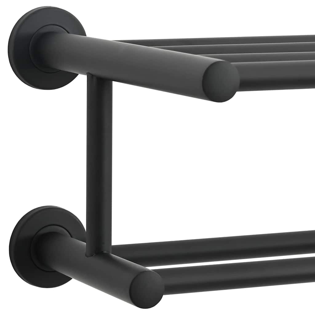 Håndkle Rack Svart 61 X 23 X 17 Cm Rustfritt Stål