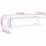 Håndkle Rack Svart 61 X 23 X 17 Cm Rustfritt Stål