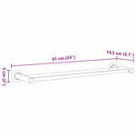 Håndkle Rack Svart 61 X 14.5 X 5 Cm Rustfritt Stål