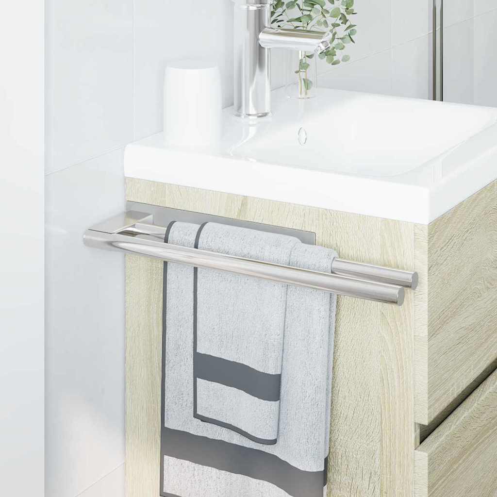 Håndkle Rack Sølv 40 X 9 X 4 Cm Rustfritt Stål