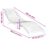 Solstol Brun 198 X 55 X 58,5 Cm Massivt Teaktre