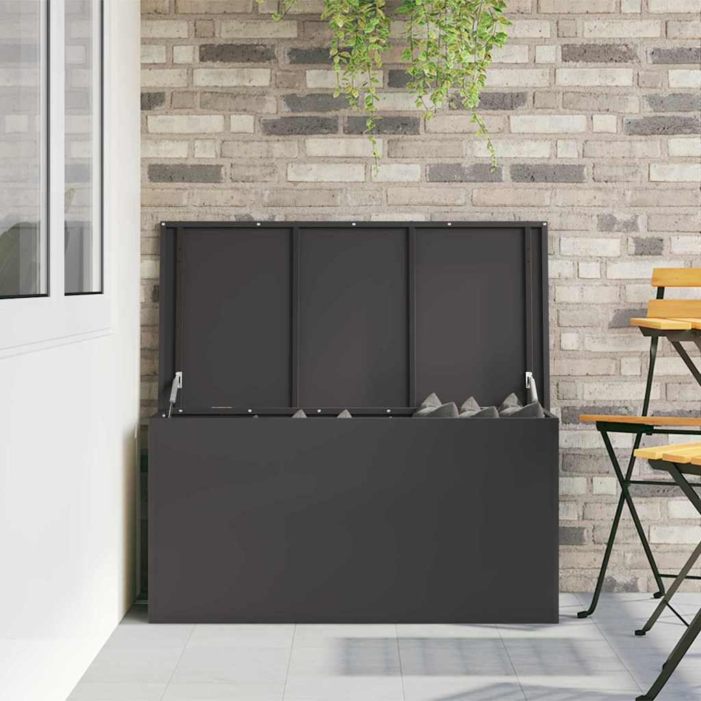 Utendørs Lagringsboks Svart 100 X 50,5 X 50 Cm Stål