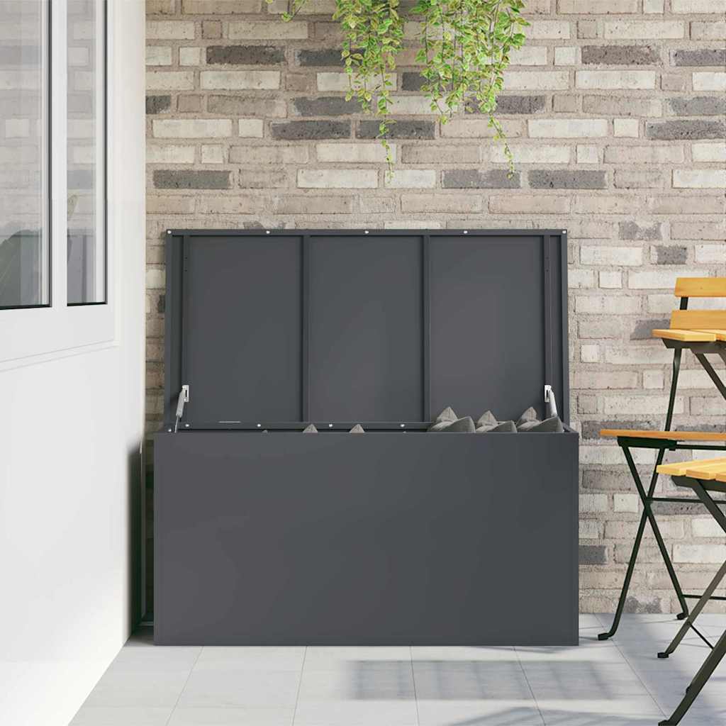 Utendørs Lagringsboks Antrasitt 100 X 50,5 X 50 Cm Stål