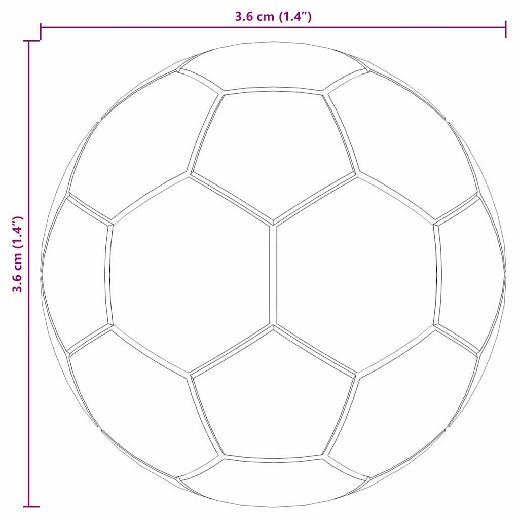 Bordfotballer 12 Pcs Hvit 3,6 X 3,6 Cm Polypropen