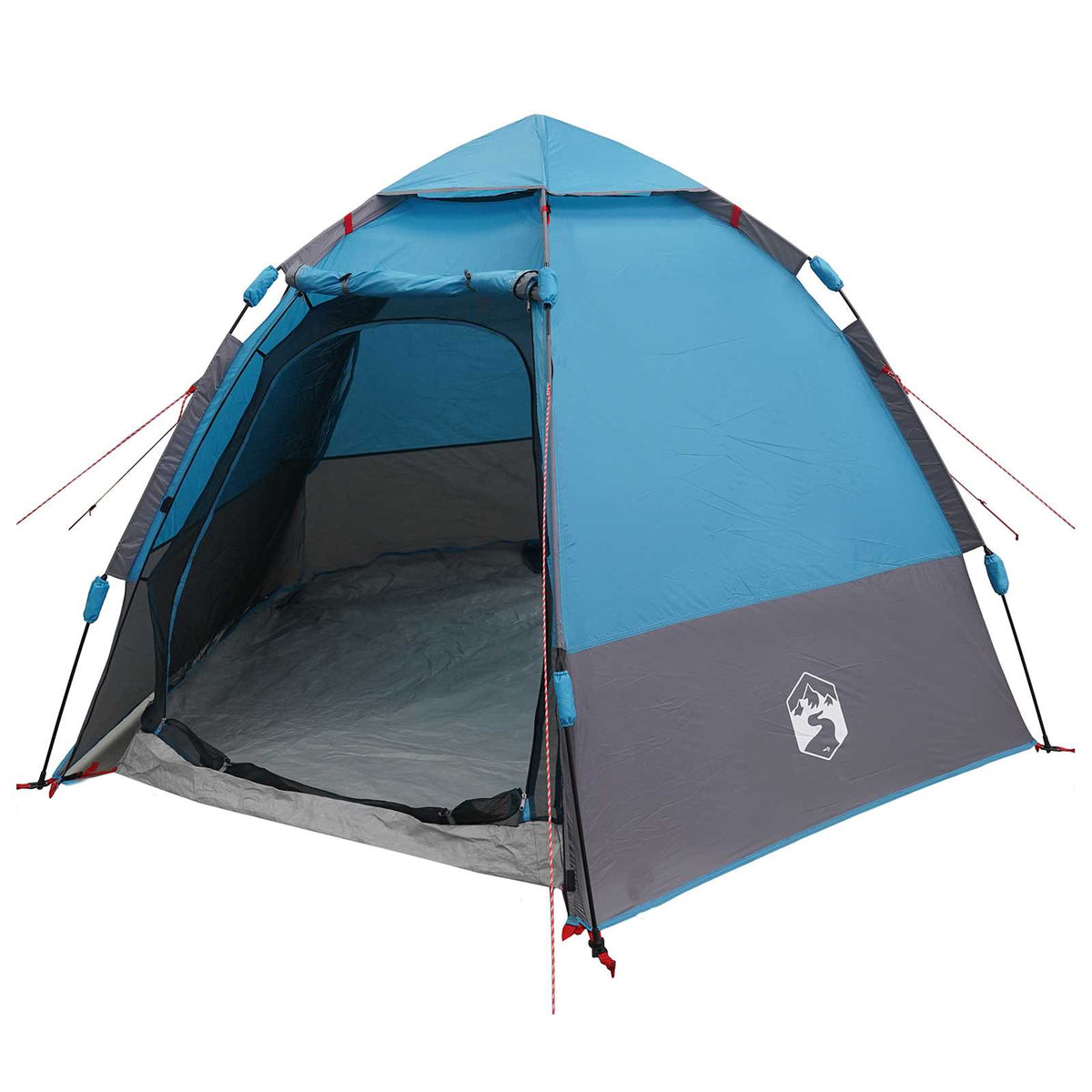Sofortelt Med Regntak For 4 Personer Og Hurtigfrigjøring Blå