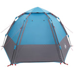 Sofortelt Med Regntak For 4 Personer Og Hurtigfrigjøring Blå