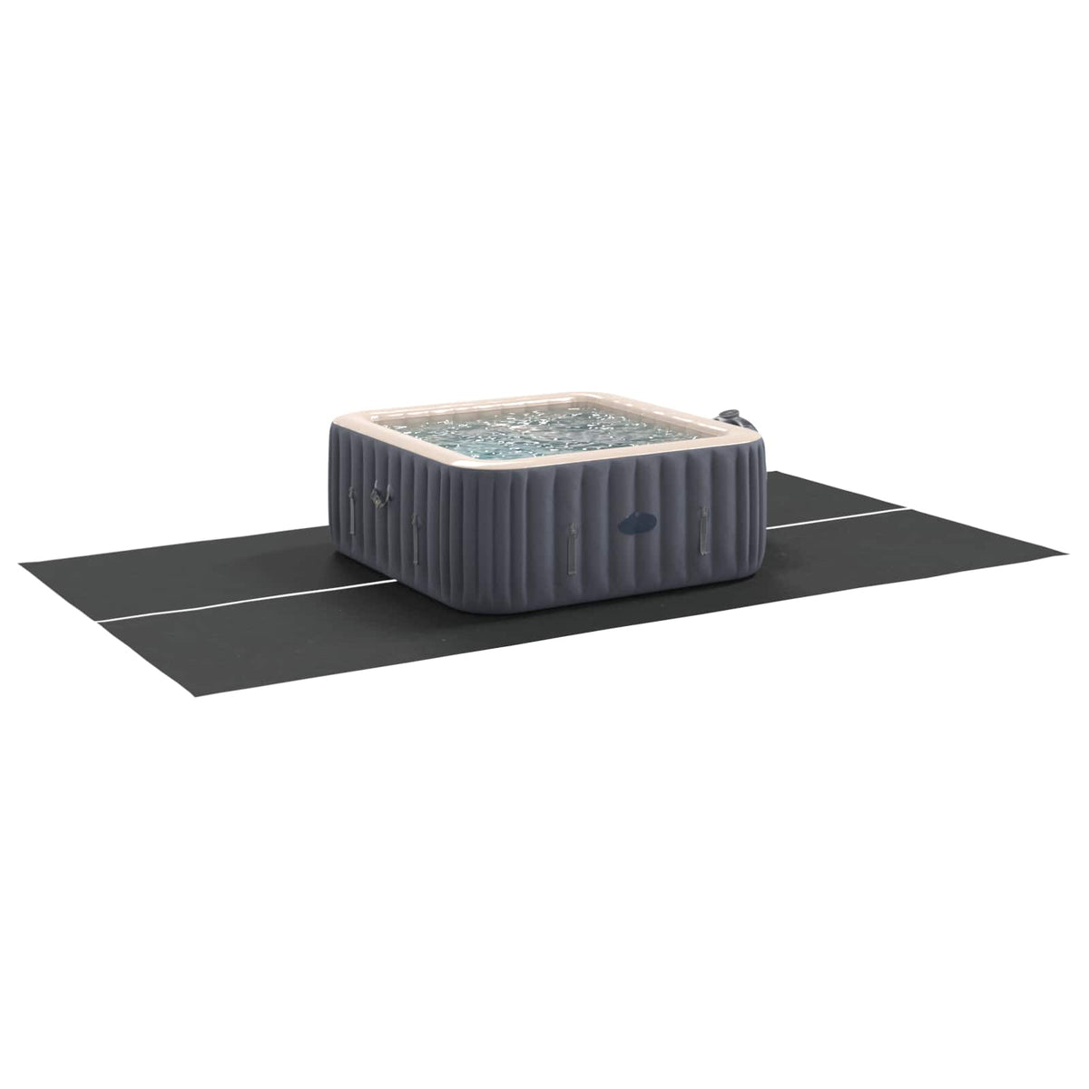 Bunnark Til Basseng Svart 420 X 220 X 0,1 Cm Uvevd Stoff
