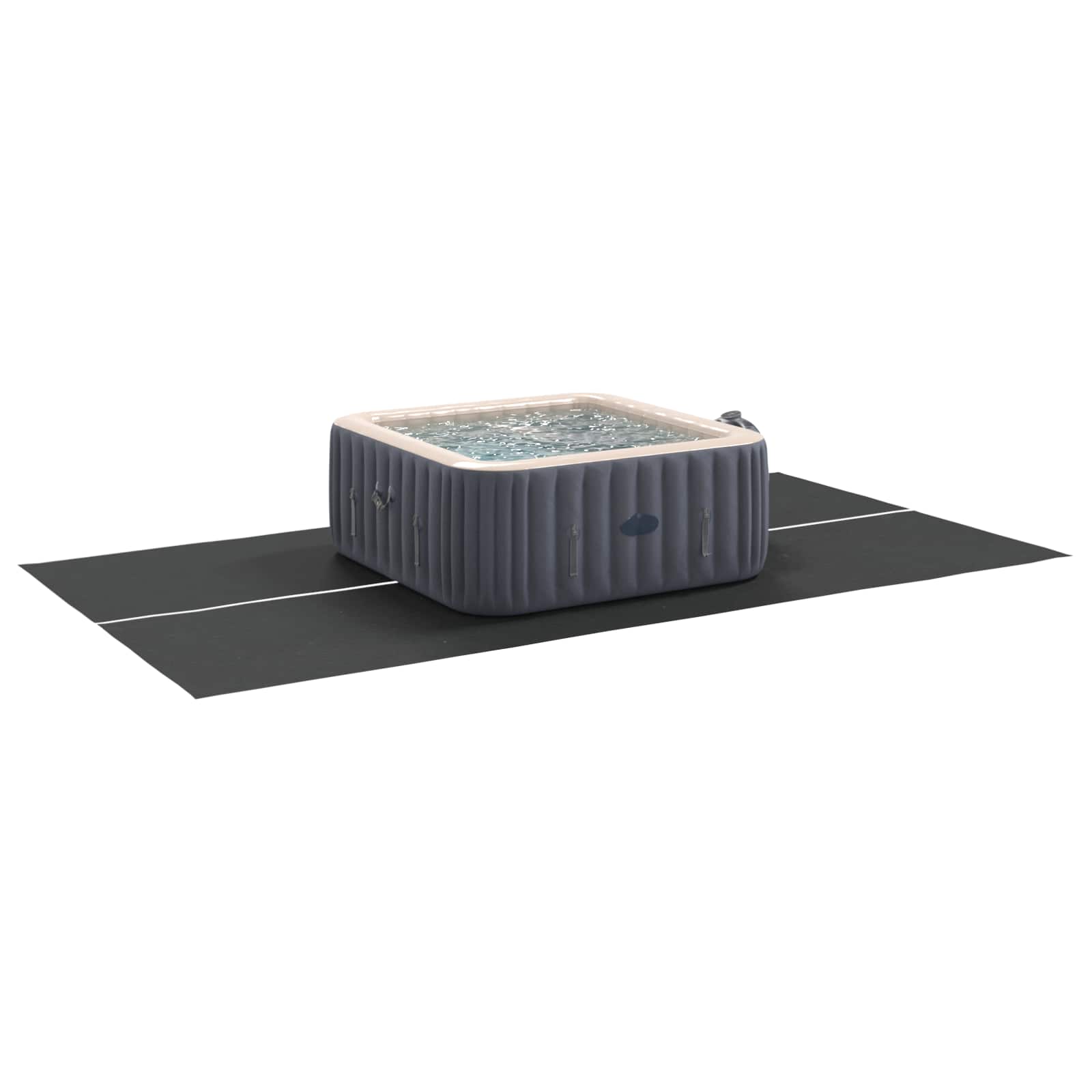 Bunnark Til Basseng Svart 420 X 220 X 0,1 Cm Uvevd Stoff