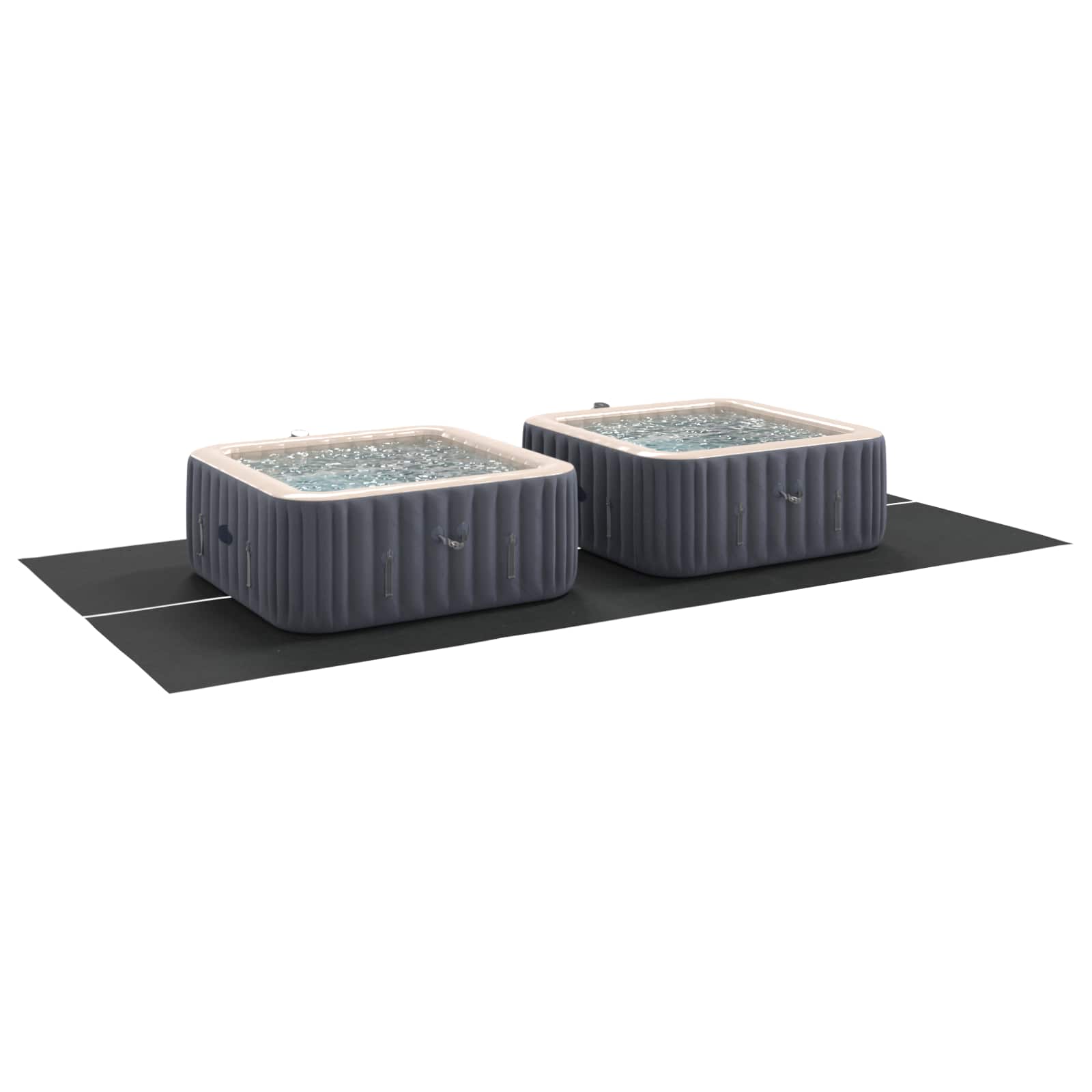 Bunnark Til Basseng Svart 500 X 250 X 0,1 Cm Uvevd Stoff
