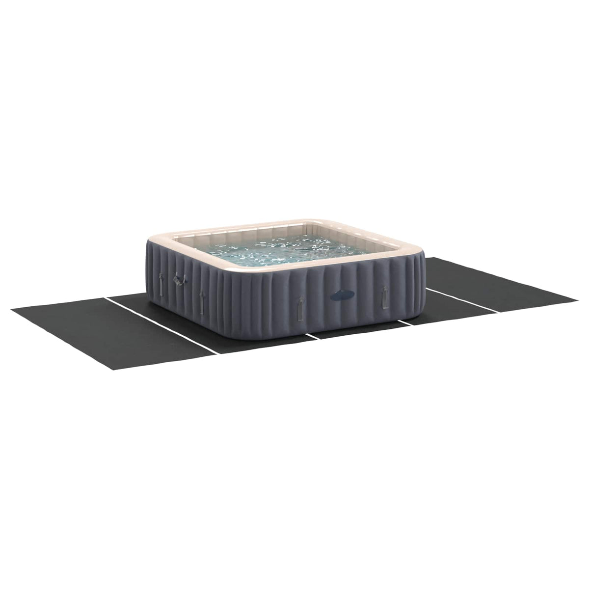 Bunnark Til Basseng Svart 550 X 280 X 0,1 Cm Uvevd Stoff