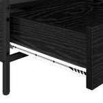 Kaffebord With Drawer Svart Eik 100 X 51 X 45 Cm Konstruert Tre