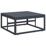 Hagesofa Set Med Pute 3 Pcs Svart Stål
