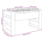 Fotballbord 2 Pcs Svart Eik 146,5 X 74 X 85 Cm Konstruert Tre