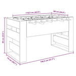 Fotballbord 2 Pcs Sonoma Eik 146,5 X 74 X 85 Cm Konstruert Tre