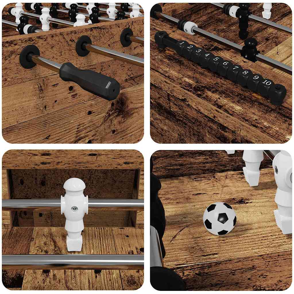 Fotballbord 2 Pcs Gammelt Tre 146,5 X 74 X 85 Cm Konstruert Tre