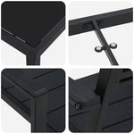 Hage Spisegruppe 3 Pcs Svart Pulverlakkert Stål