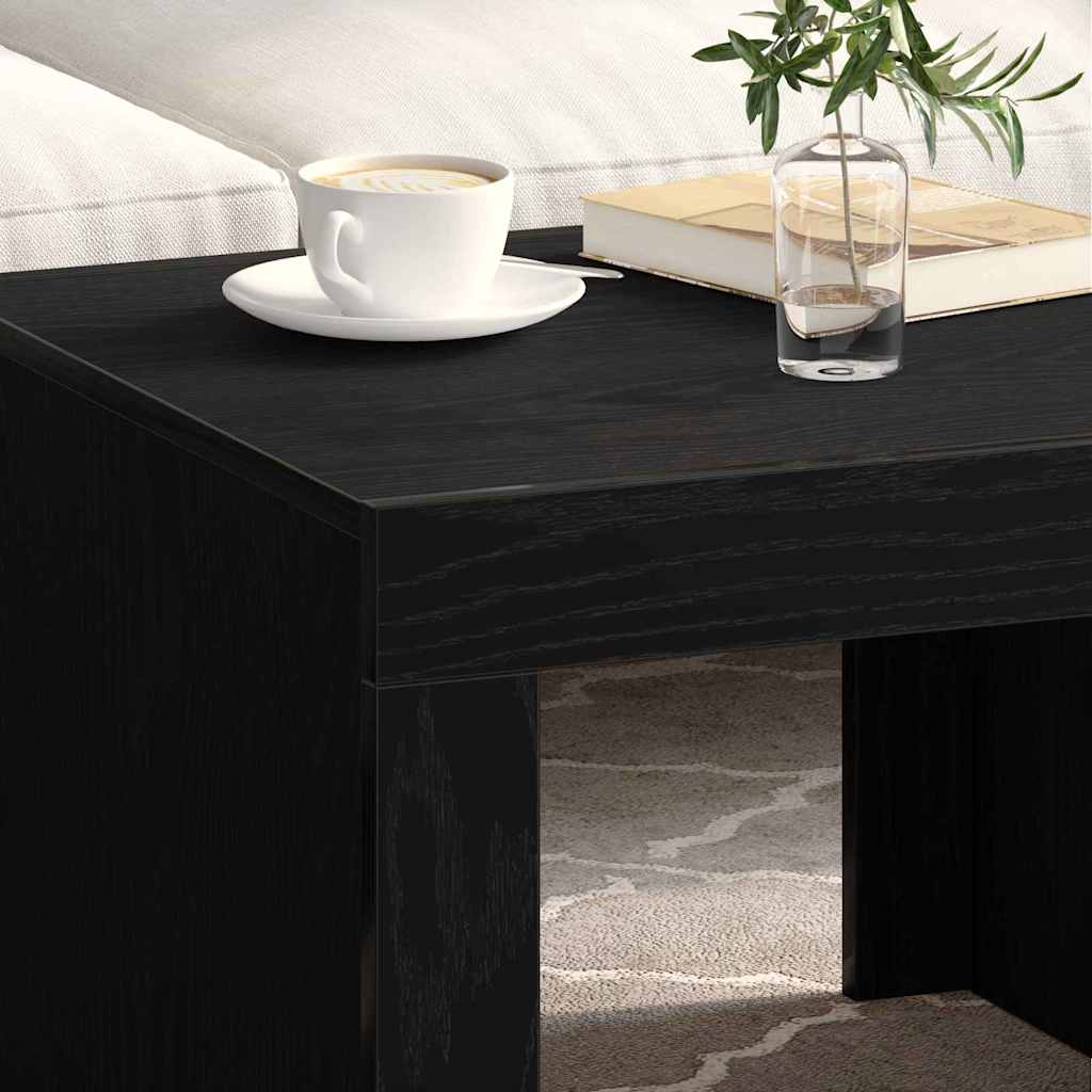 Kaffebord Svart Eik 50 X 50 X 35 Cm Konstruert Tre