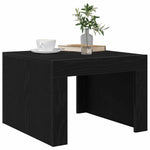 Kaffebord Svart Eik 50 X 50 X 35 Cm Konstruert Tre