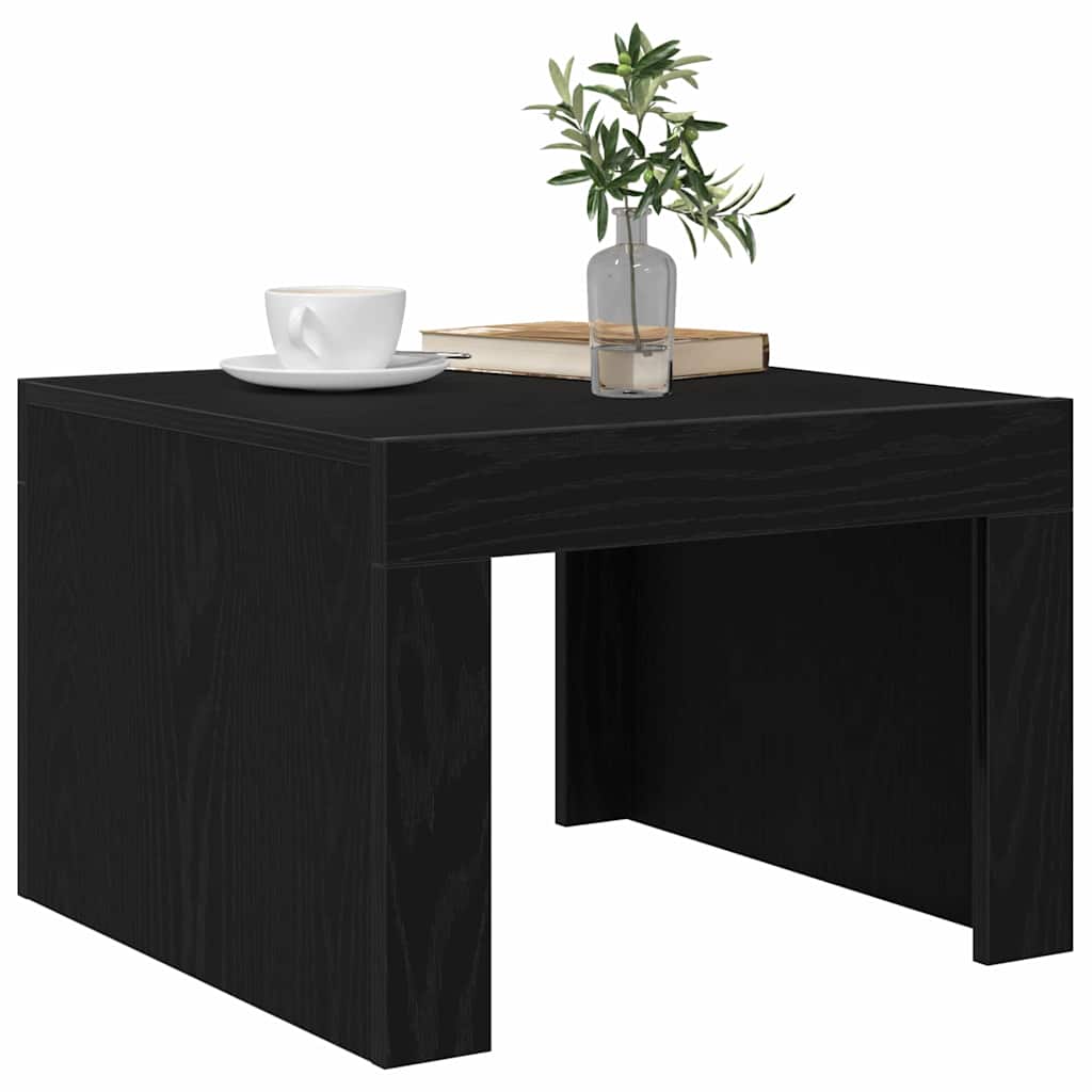 Kaffebord Svart Eik 50 X 50 X 35 Cm Konstruert Tre