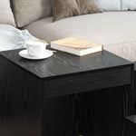 Salongbord Annet 3 Pcs Svart Eik Konstruert Tre