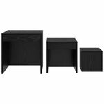 Salongbord Annet 3 Pcs Svart Eik Konstruert Tre