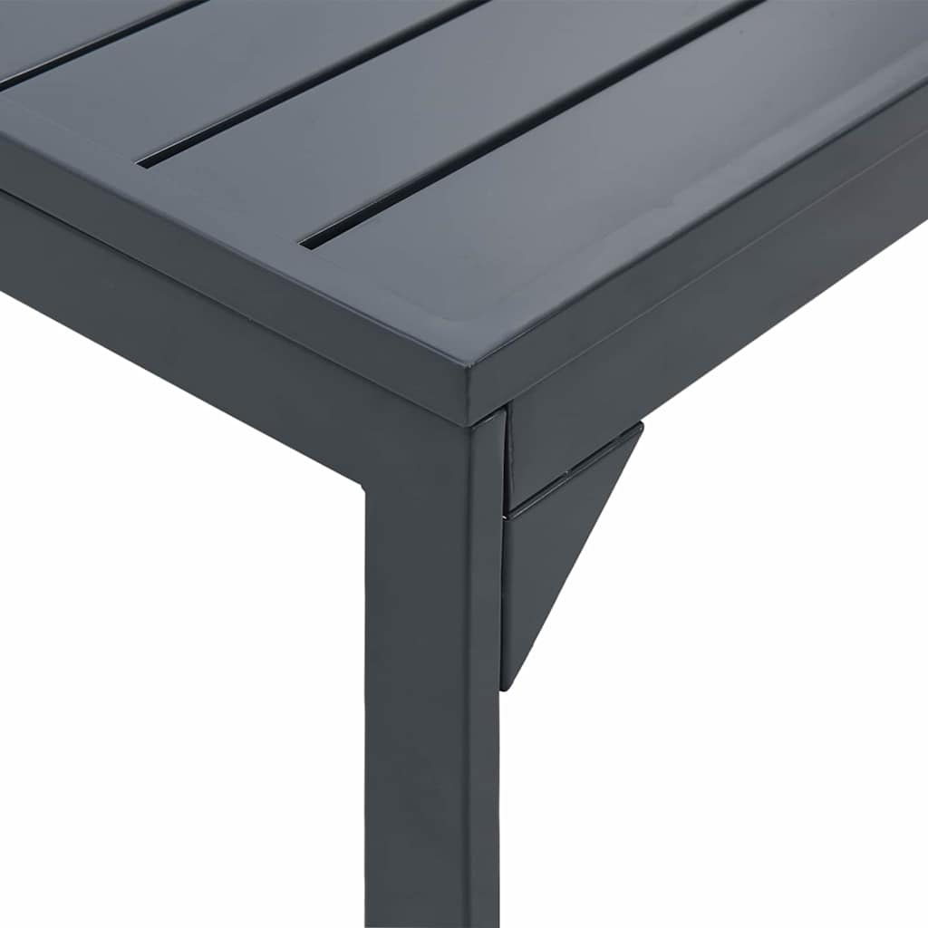 Ute Middag Bord 2 Pcs Antrasitt 210 X 90 X 73 Cm Stål