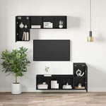 Vegghylle For Tv Svart Eik 30,5 X 30 X 60 Cm Konstruert Tre