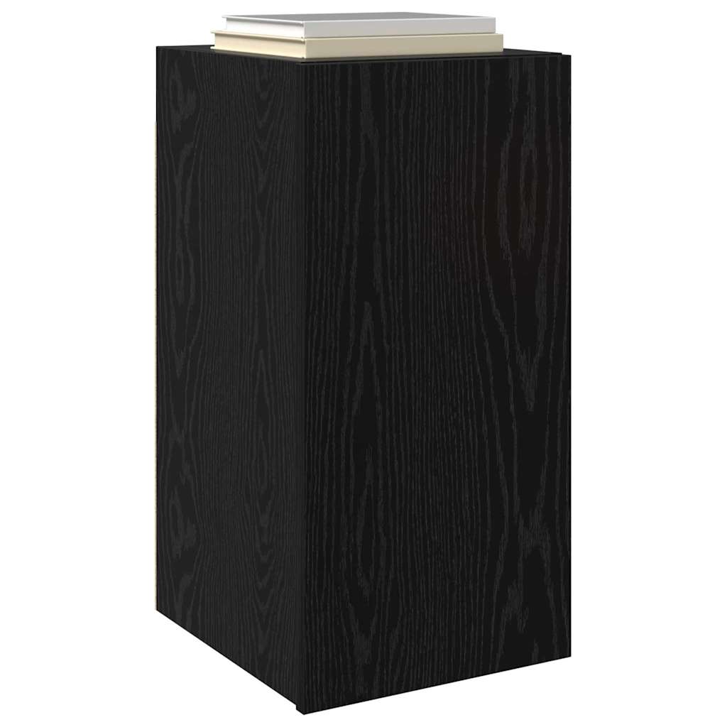 Vegghylle For Tv Svart Eik 30,5 X 30 X 60 Cm Konstruert Tre
