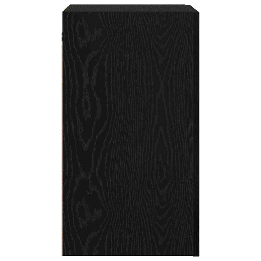 Vegghylle For Tv Svart Eik 30,5 X 30 X 60 Cm Konstruert Tre