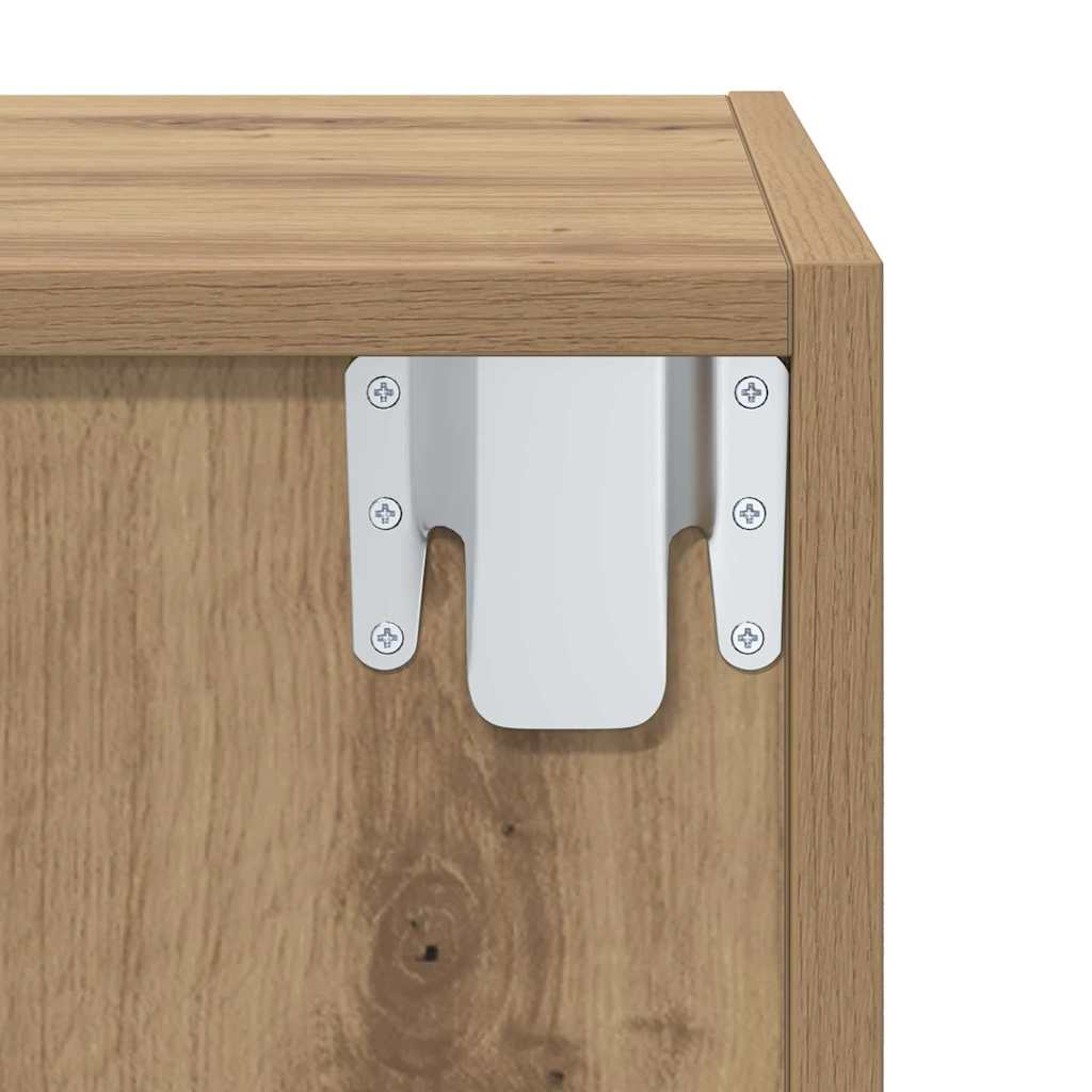 Tv-Benksett Artisan Eik 37 X 37 X 72 Cm Konstruert Tre