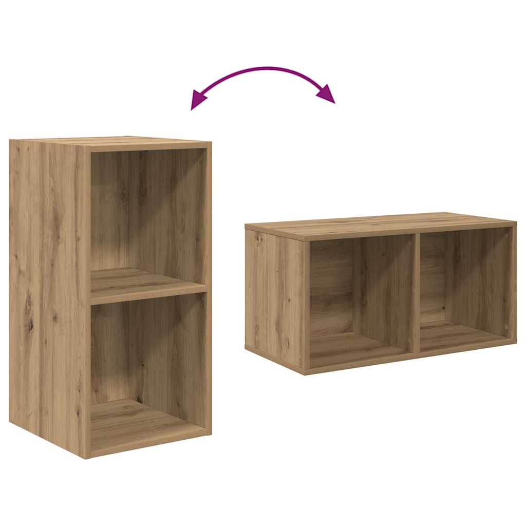Tv-Benksett Artisan Eik 37 X 37 X 72 Cm Konstruert Tre