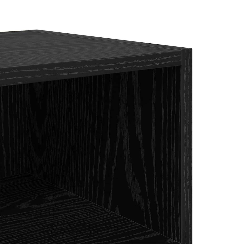Nattbordskap Svart Eik 40 X 30 X 50 Cm Konstruert Tre