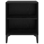 Nattbordskap Svart Eik 40 X 30 X 50 Cm Konstruert Tre