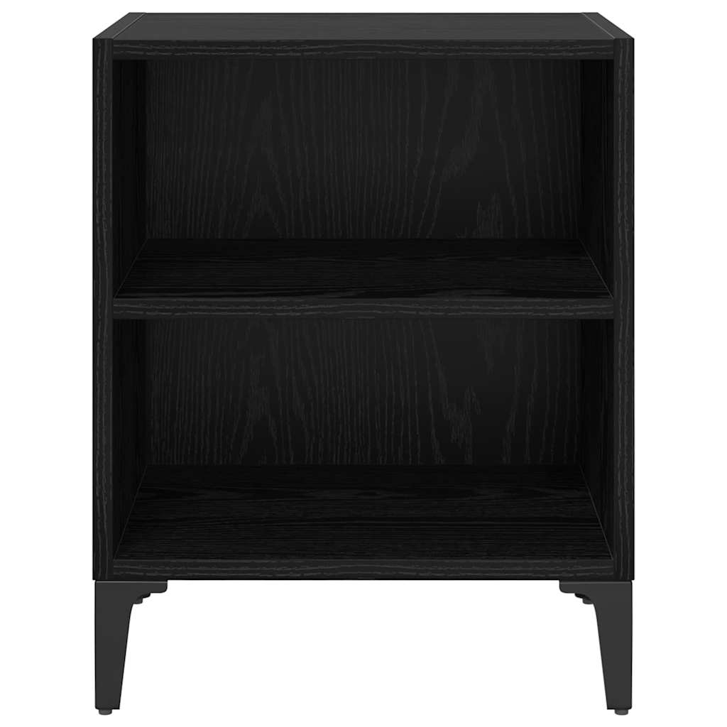 Nattbordskap Svart Eik 40 X 30 X 50 Cm Konstruert Tre