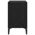 Nattbordskap Svart Eik 40 X 30 X 50 Cm Konstruert Tre