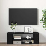Vegghengt Tv Skap Svart Eik 102 X 35 X 35 Cm Konstruert Tre