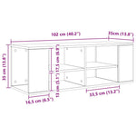 Vegghengt Tv Skap Svart Eik 102 X 35 X 35 Cm Konstruert Tre
