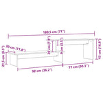Tv-Benksett Artisan Eik 180 X 30 X 43 Cm Konstruert Tre