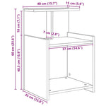 Nattbordskap Gammelt Tre 40 X 35 X 60 Cm Konstruert Tre