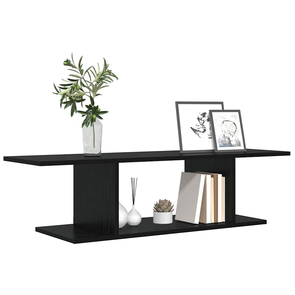 Tv-Benksett Veggmontert Svart 103 X 30 X 26,5 Cm Konstruert Tre