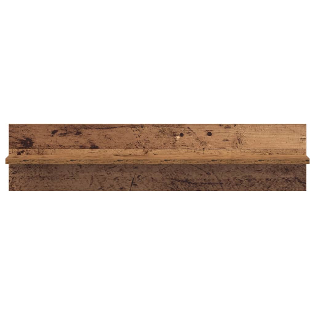 Vegghylle 2 Pcs Gamle Tre 80 X 11,5 X 18 Cm Konstruert Tre