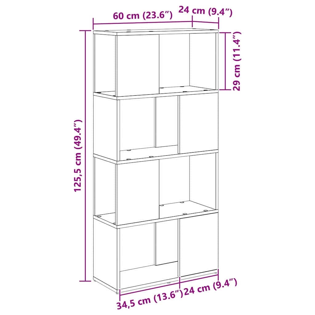 Tv-Benksett Veggmontert Brun 60 X 24 X 125,5 Cm Konstruert Tre