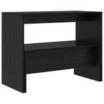 Spisestuesett 2 Pcs Svart Eik Konstruert Tre