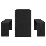 Spisestuesett 2 Pcs Svart Eik Konstruert Tre